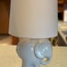 White Elephant Porcelain Table Accent Lamp With Shade 16”