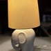 White Elephant Porcelain Table Accent Lamp With Shade 16”