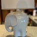 White Elephant Porcelain Table Accent Lamp With Shade 16”