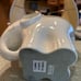 White Elephant Porcelain Table Accent Lamp With Shade 16”