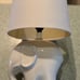 White Elephant Porcelain Table Accent Lamp With Shade 16”
