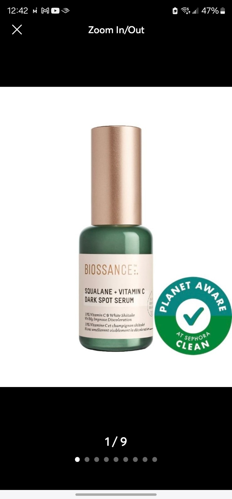 biossance SQUALANE + VITAMIN C DARK SPOT SERUM brightening Squalane