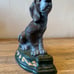 Vintage Wright Studios Large Cast Iron Hand Painted Beagle Door Stop