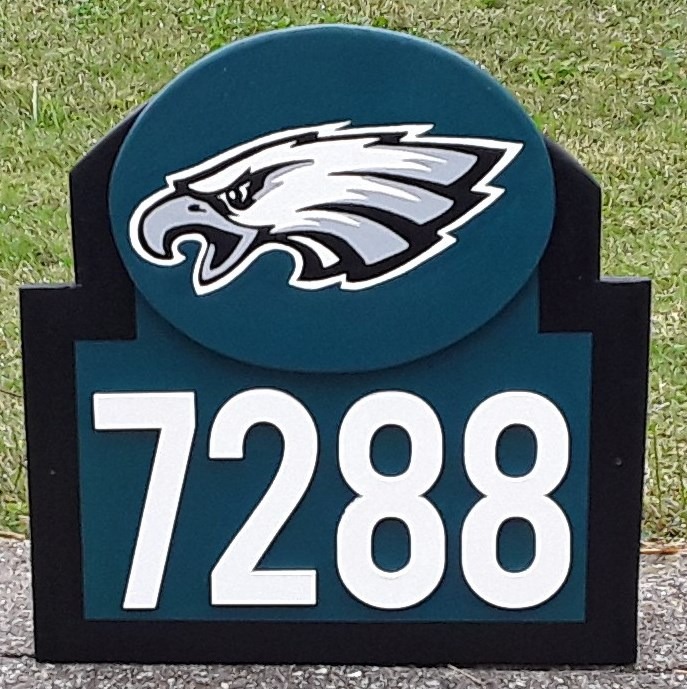 Philadelphia Eagles Address Sign for your home (with your address) New!
