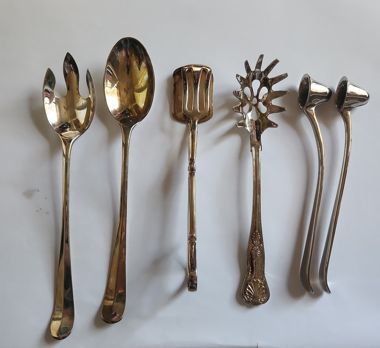 Vintage silver plated set of utensils