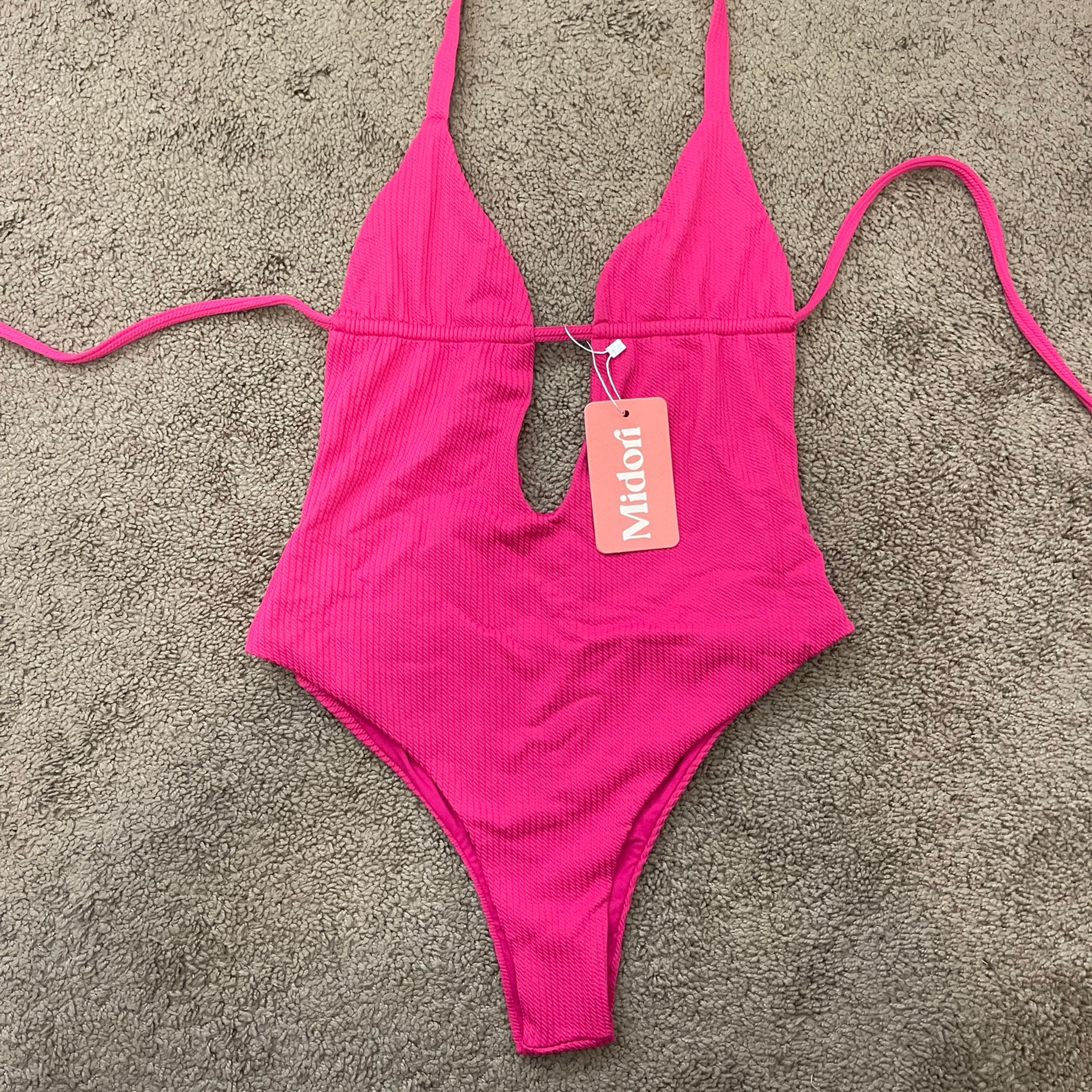 NWT Small Midori Bikinis Delphi Punch ribbed one piece