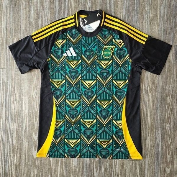 Adidas Jamaica National Football Jersey Men's S IT8534 Soccer Black Reggae Boyz