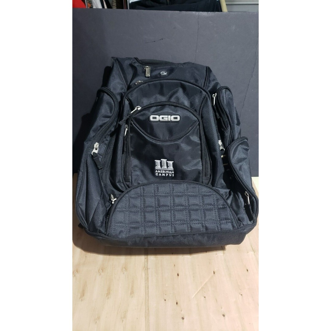 OGIO Metro Computer Laptop Backpack, Black American Campus Embroidery
