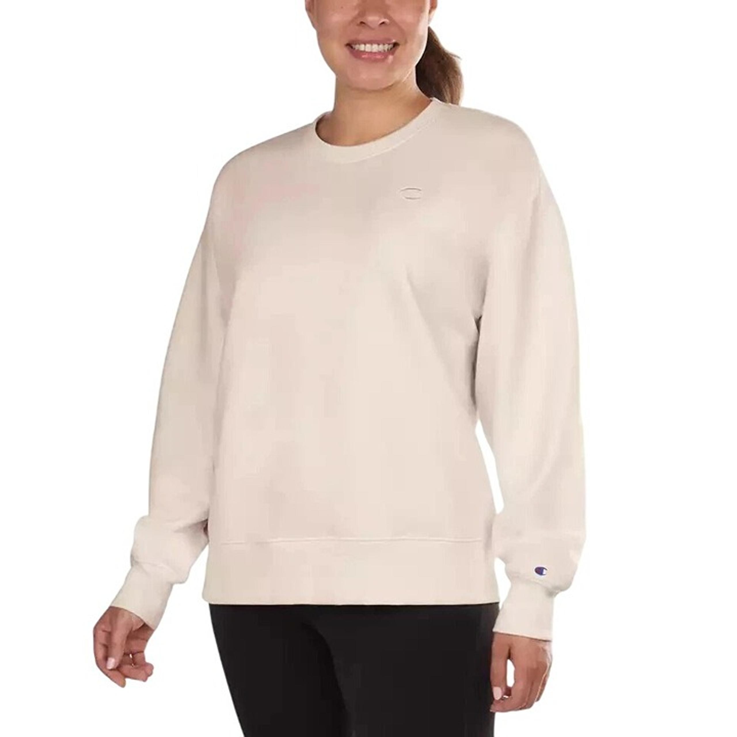 Champion Women’s Sweatshirt Fleece Lined Top Long Sleeve Pullover Sweater Shirt