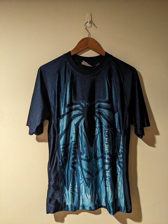 Vintage 2004 Spider-Man 2 Logo Movie Promo Blue Medium Jersey