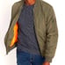 Gap Men’s Bomber Puffer Jacket Zip Up Medium Green Orange Vintage Collection