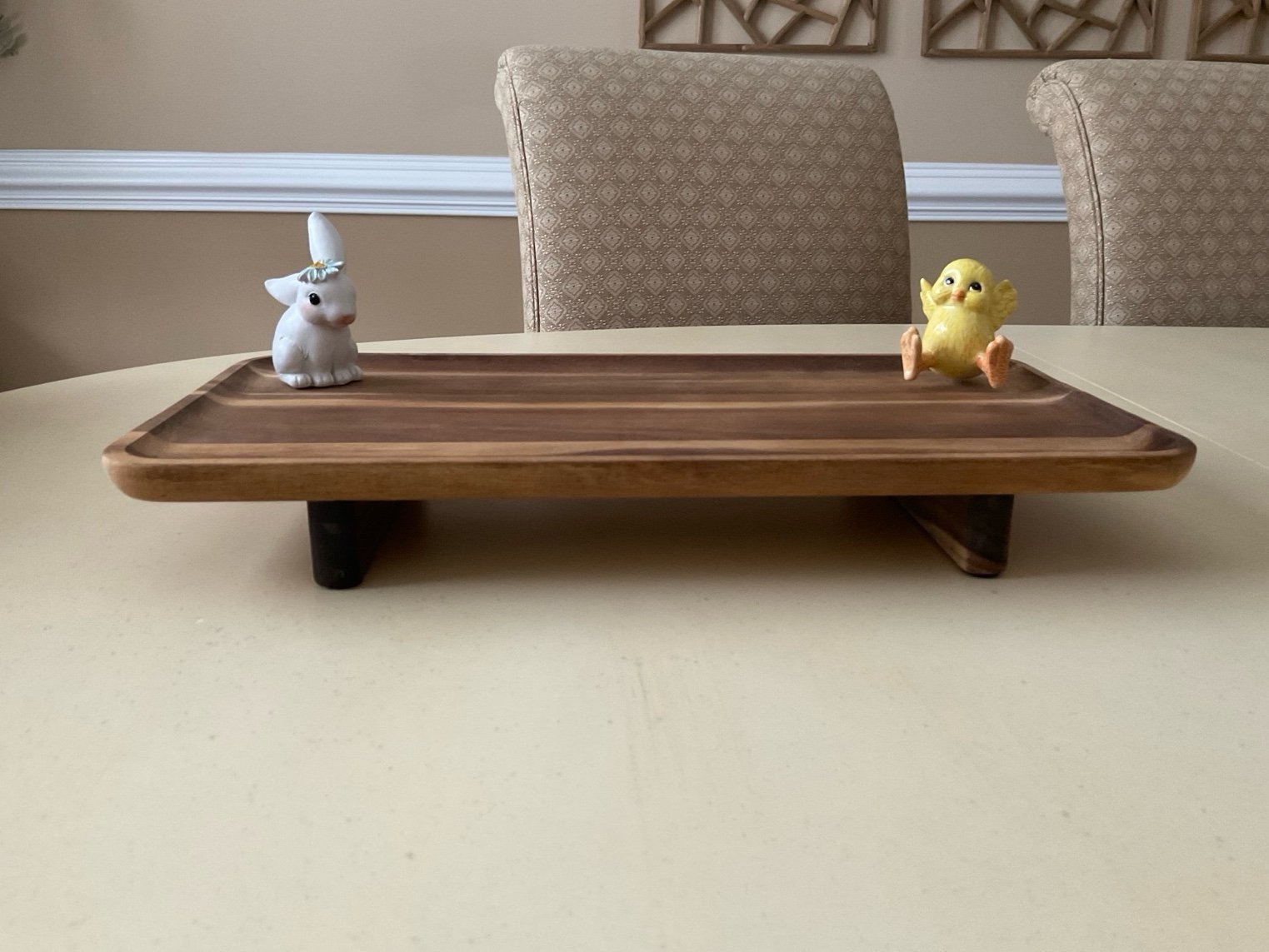 Acacia Wood Serving Platter - Double Nora Mini & Platter Decoration Compatible