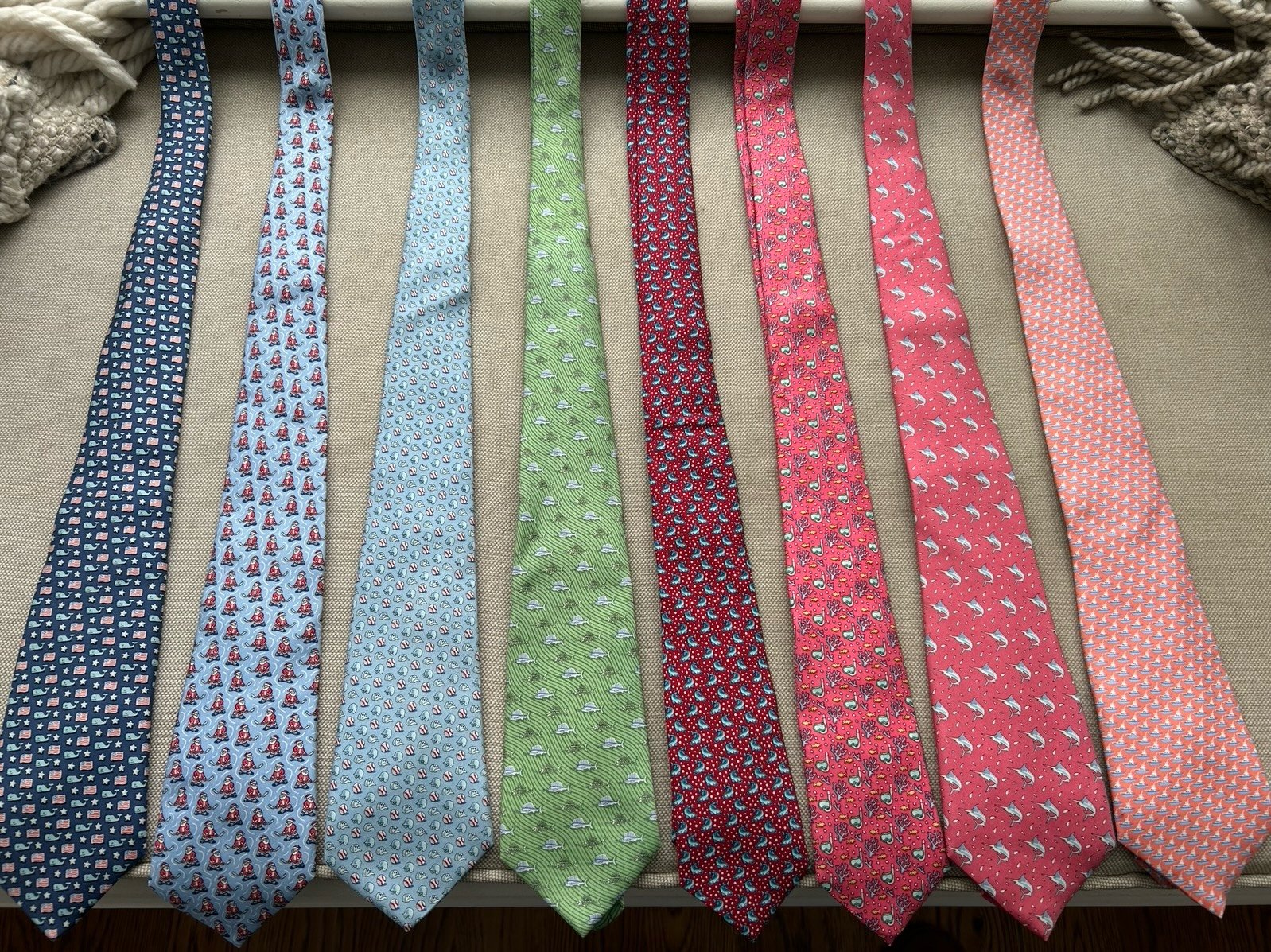 Lot of 8 Boys Authentic Vineyard Vines Neckties