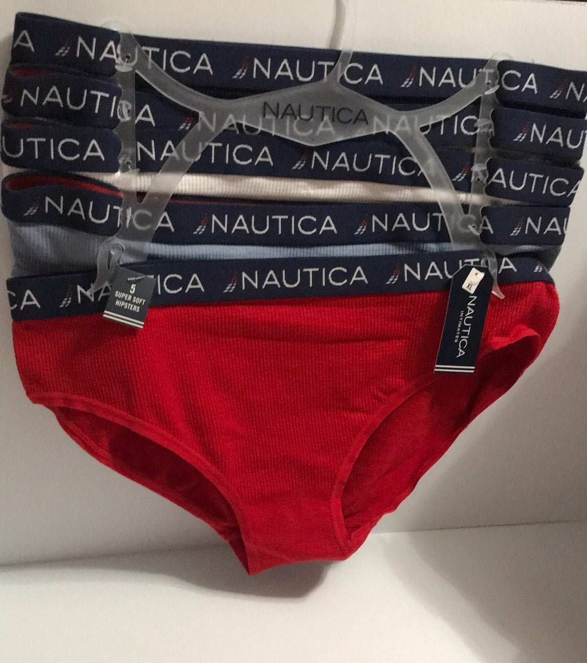Nautica Set of 5 super soft hipsters size XL New With Tags