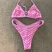 Neena swim Triangl Bikini Dupe pink bikini set