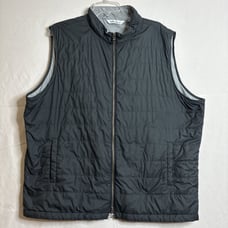 Peter Millar Vest Men's Size XXL Gray Willamette Quilted Luxury Golf Rugby Zip