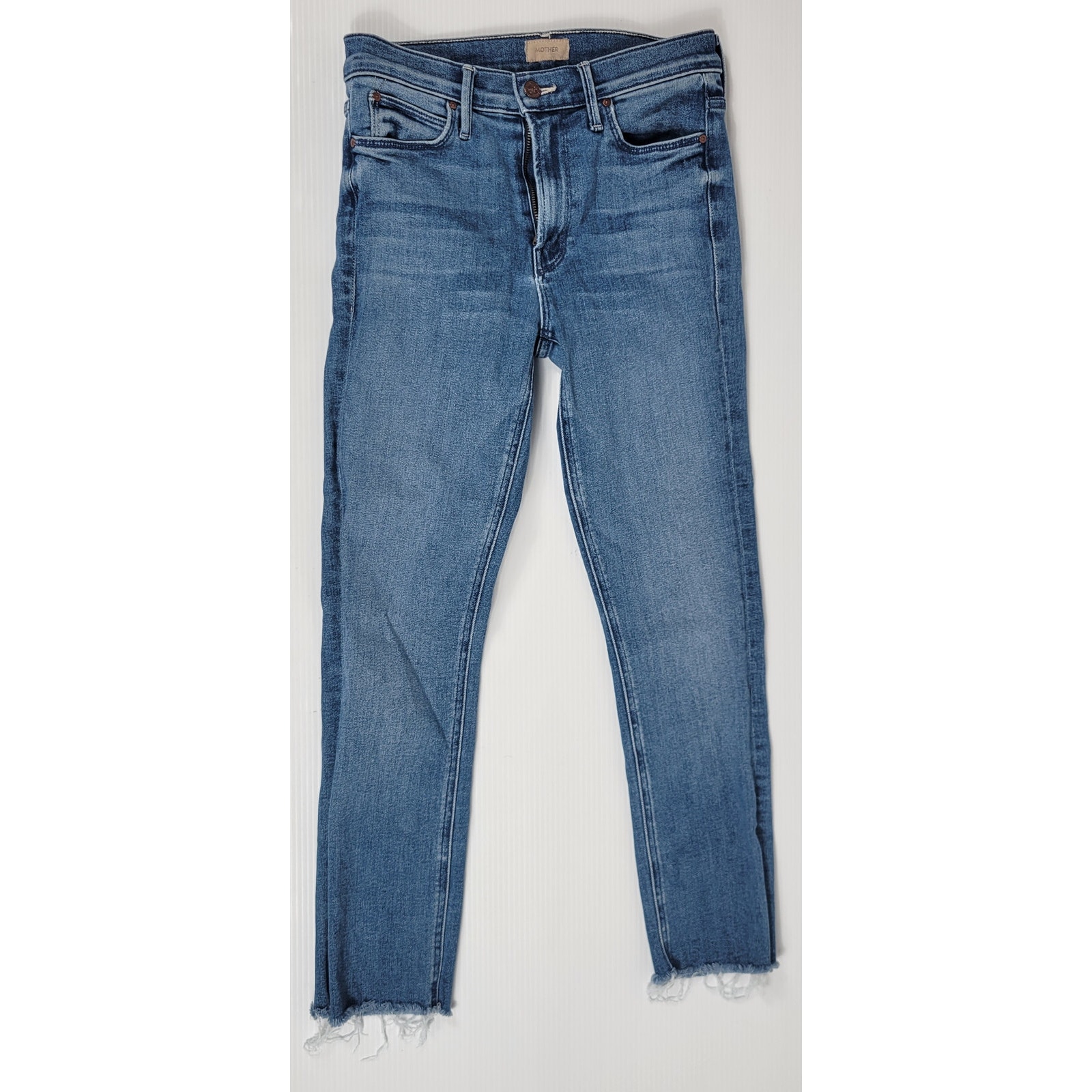 MOTHER Mid Rise Dazzler Crop Fray Jeans Size 27 We're All In This Together