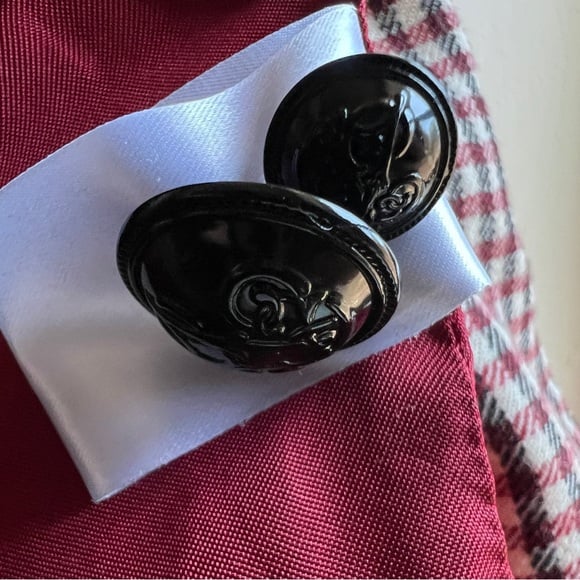 Andiata Wool Blazer (Black, Red, and White plaid)