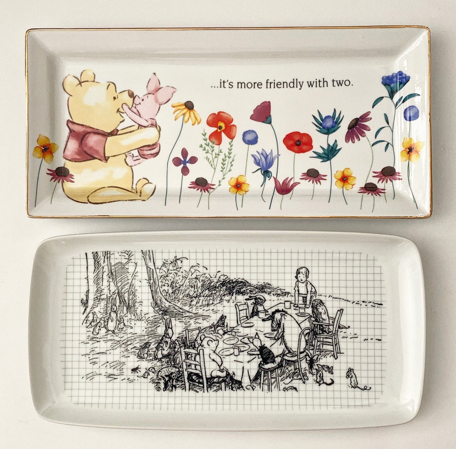 Winnie the Pooh Rectangular Ceramic Serving Plates