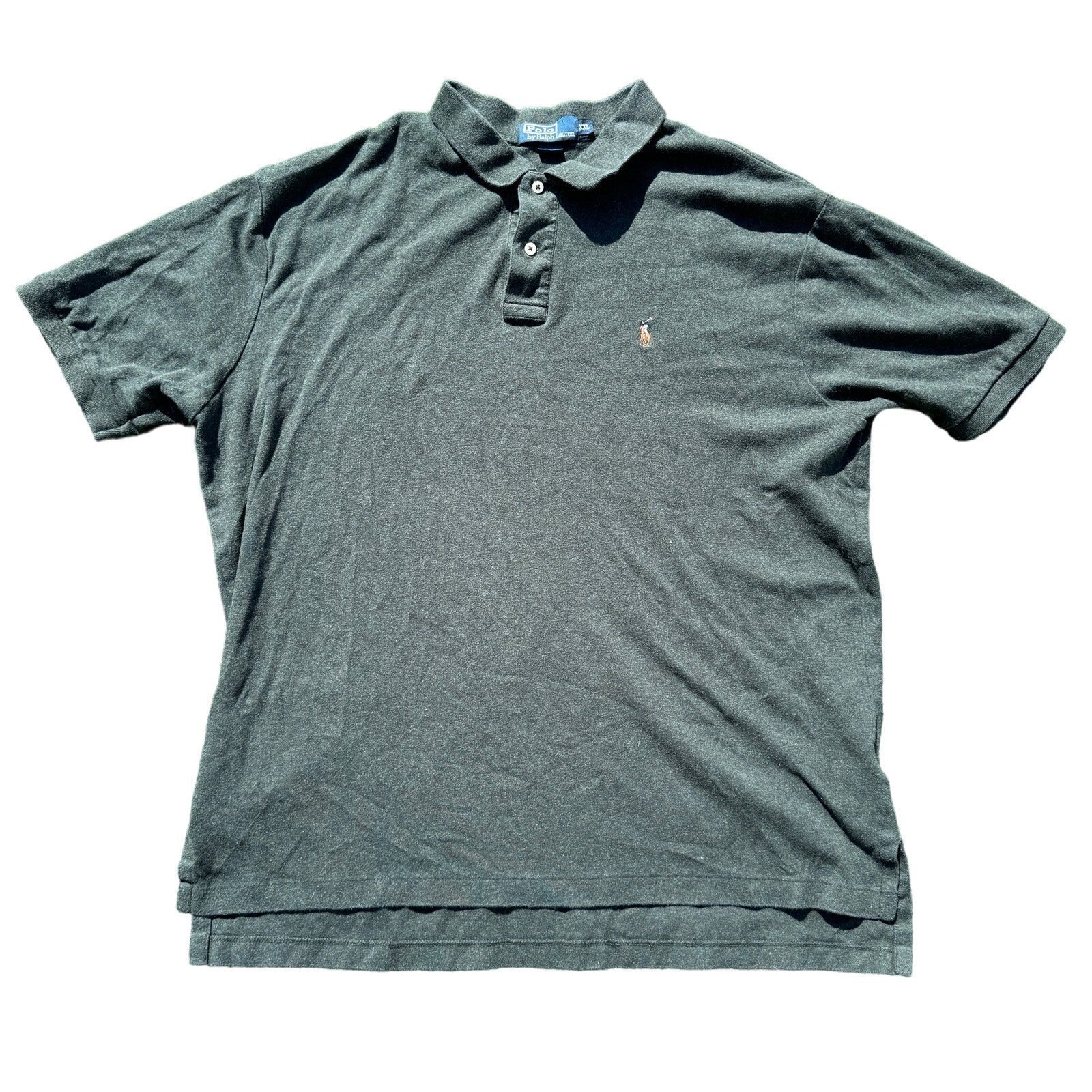 Polo By Ralph Lauren Shirt Short Sleeve Collared Cotton Green Mens Size XXL