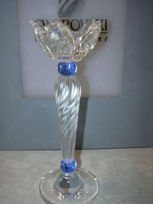 Swarovski Blue Flower Candleholder