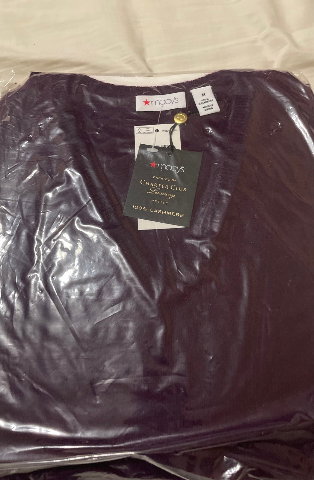 Women 100% cashmere Size M