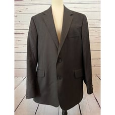 NWOT Lands End Suit Coat Blazer Sport 44R 44 Regular 100% Wool Lined Striped Men