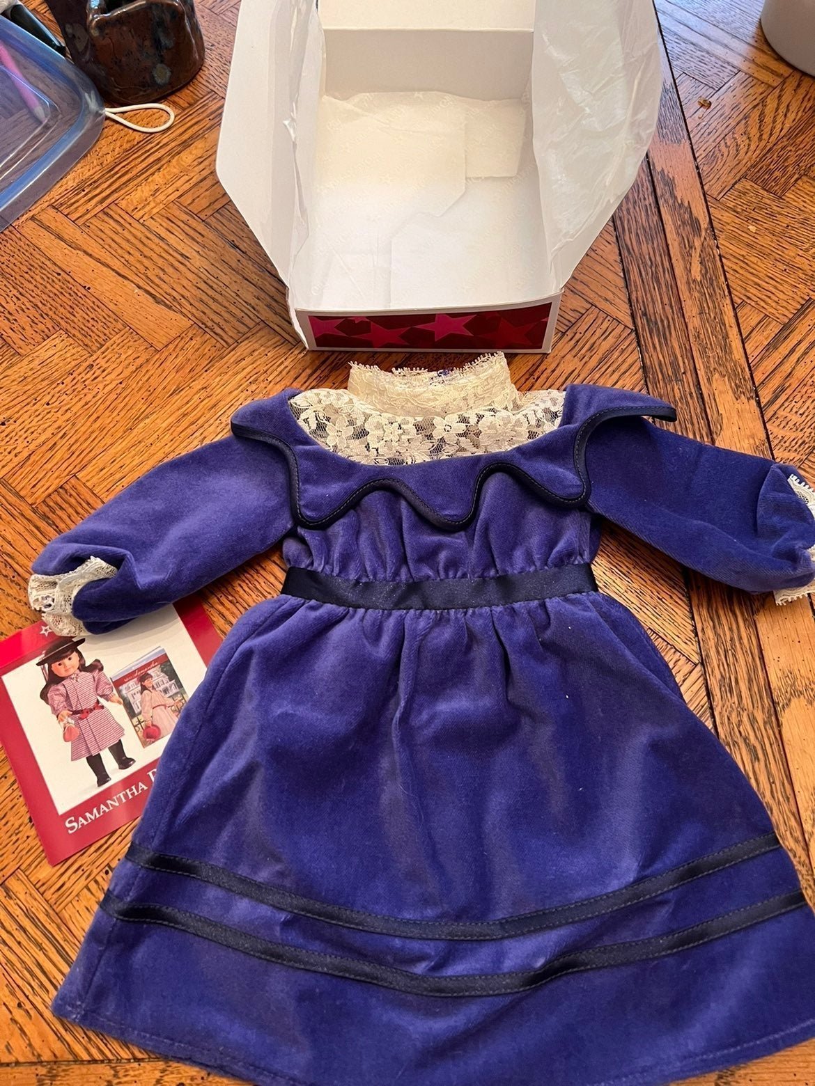 American Girl Samantha Blue Velvet Dress