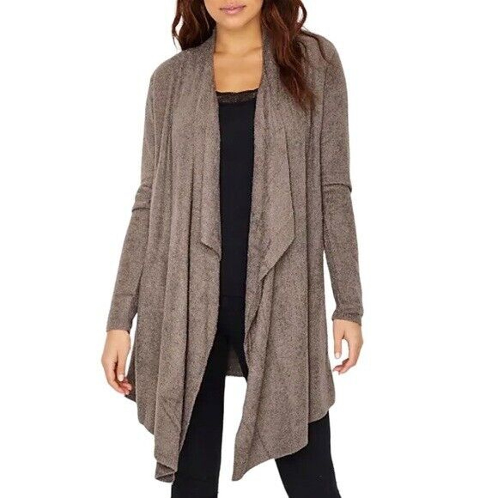 BAREFOOT DREAMS Size Small Medium CozyChic Calypso Cardigan Style 436 Brown