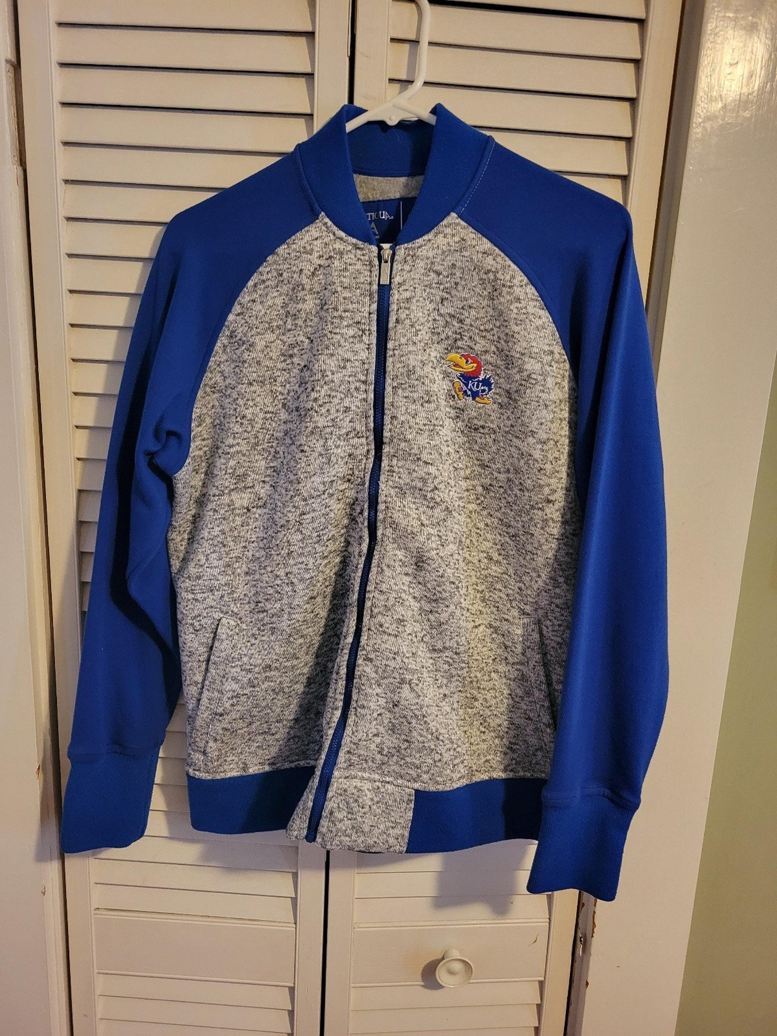 University of Kansas (KU) zip front sweatshirt