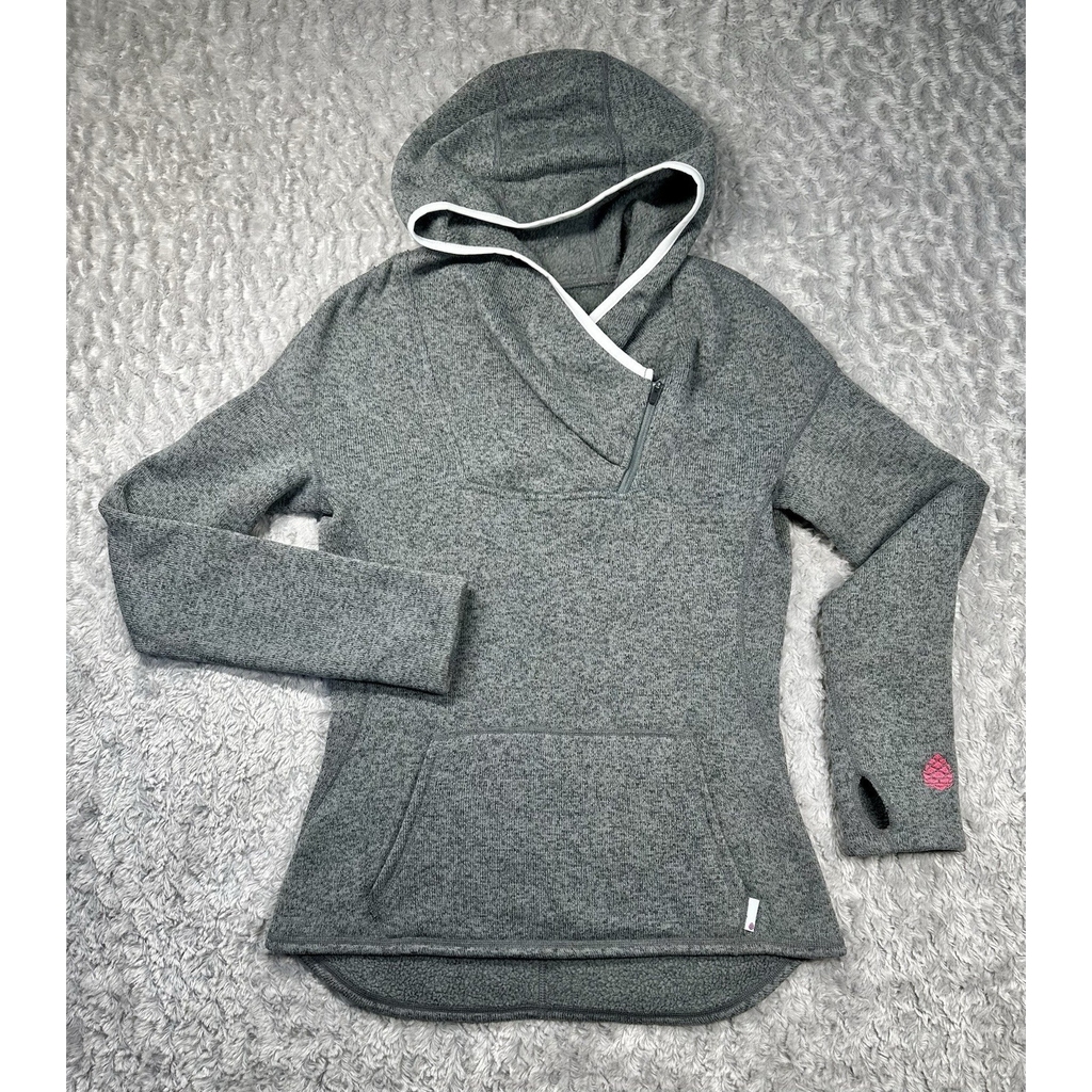 Stio Sweetwater Fleece Hoodie Womens Small Gray Outdoors Gorpcore Thumbholes