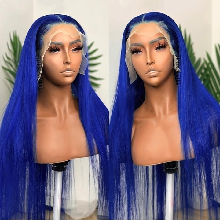 lace front wig human hair blended