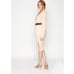 NWT Callahan Knitwear Genny Fuzzy Knit Midi Skirt Cream