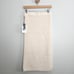 NWT Callahan Knitwear Genny Fuzzy Knit Midi Skirt Cream