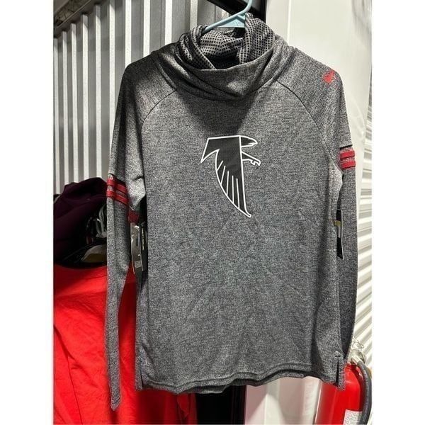 Women's Atlanta Falcons Nike Long Sleeve Tri-Blend Funnel Sweatshirt Msrp 69