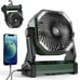 KITWLEMEN Camping Fan with LED Lantern, 20000mAh Rechargeable Battery Operated P