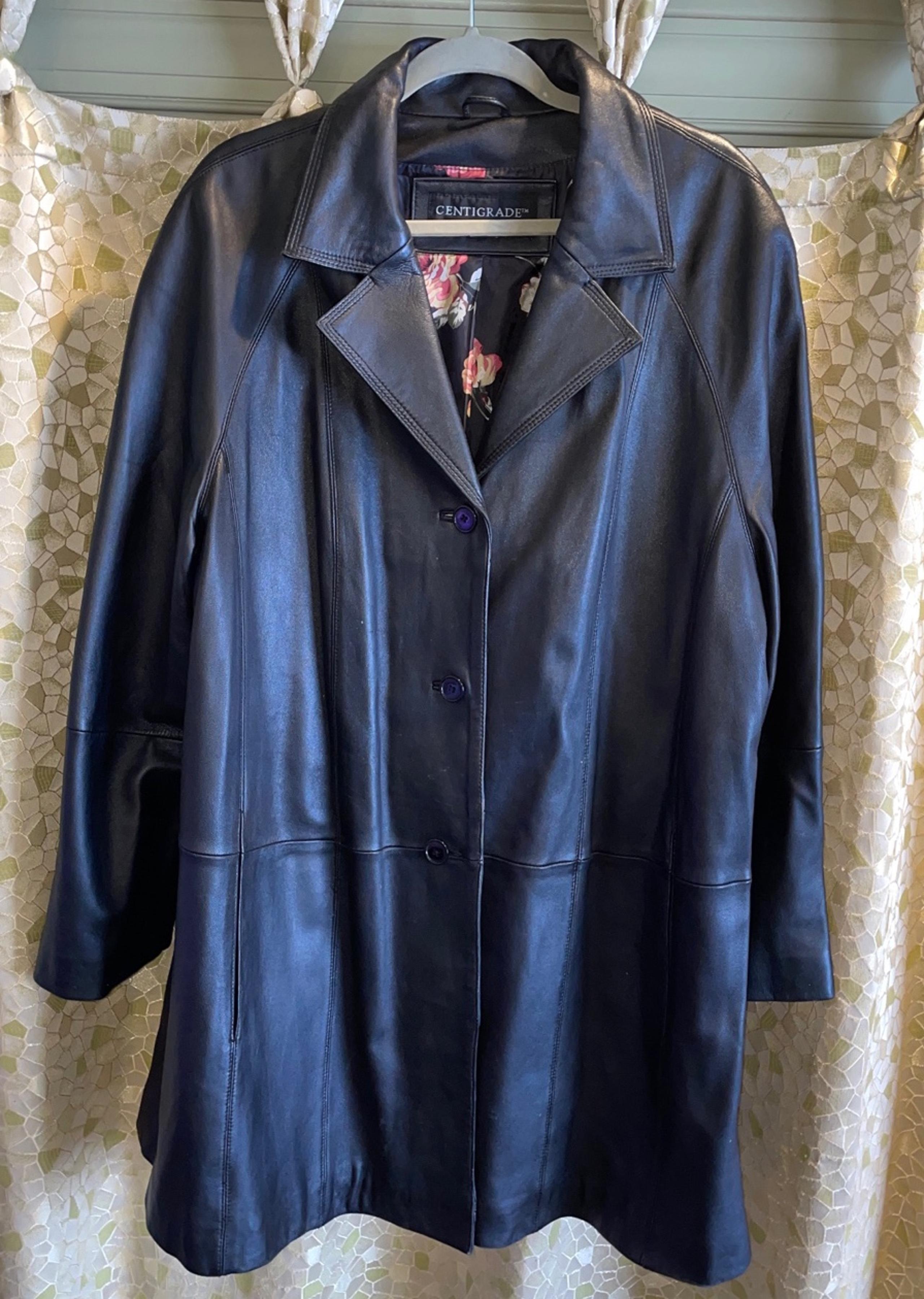 Centigrade leather mid length women’s jacket