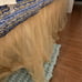 Queen gold tulle glitter bed skirt