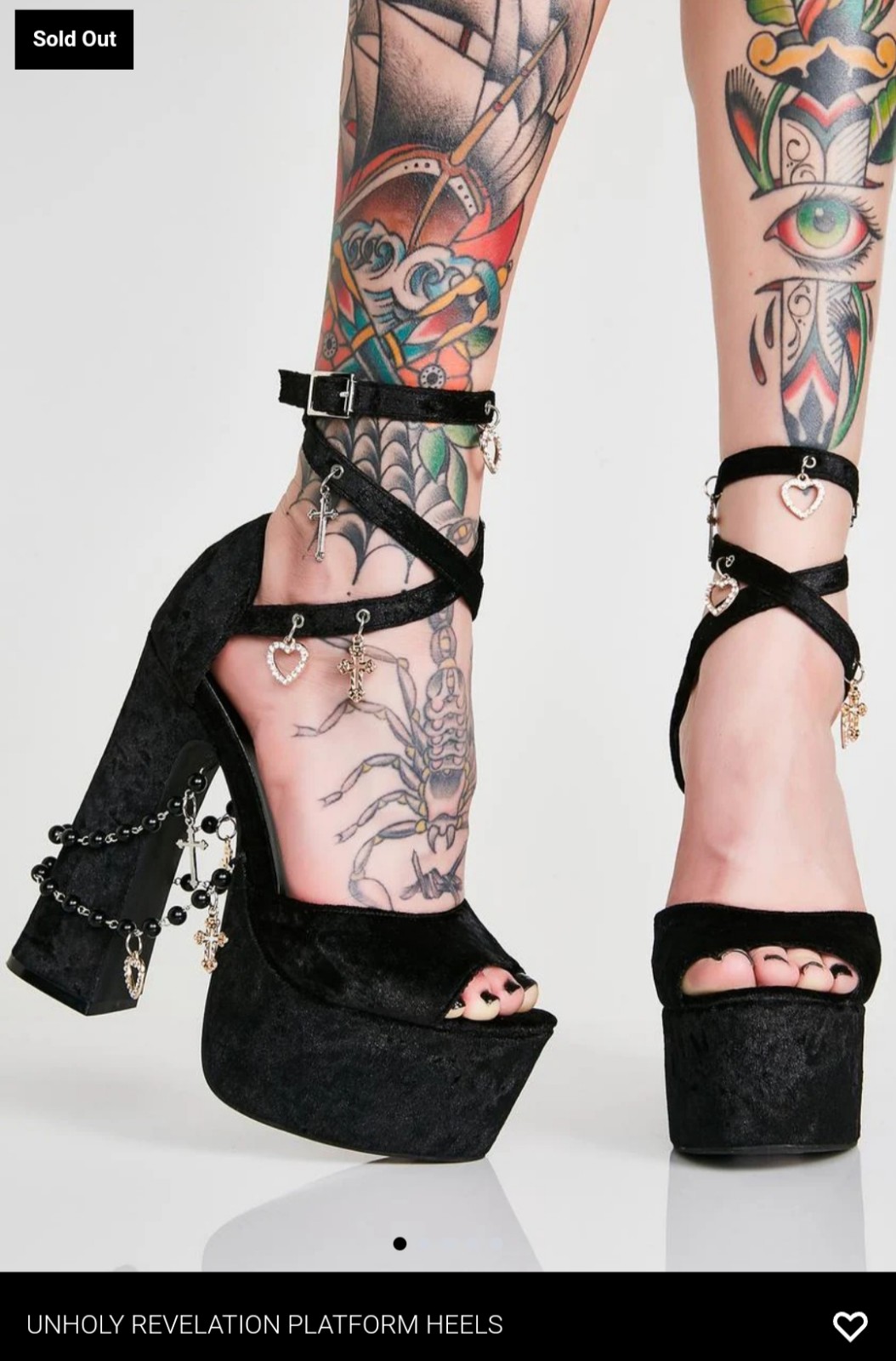 Unholy Revelation Platform Heels Sugar Thrillz Size 6