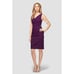 NEW Alex Evenings Summer Plum Purple Side Ruched Cocktail Dress Women's 8 229