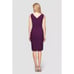 NEW Alex Evenings Summer Plum Purple Side Ruched Cocktail Dress Women's 8 229
