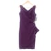 NEW Alex Evenings Summer Plum Purple Side Ruched Cocktail Dress Women's 8 229