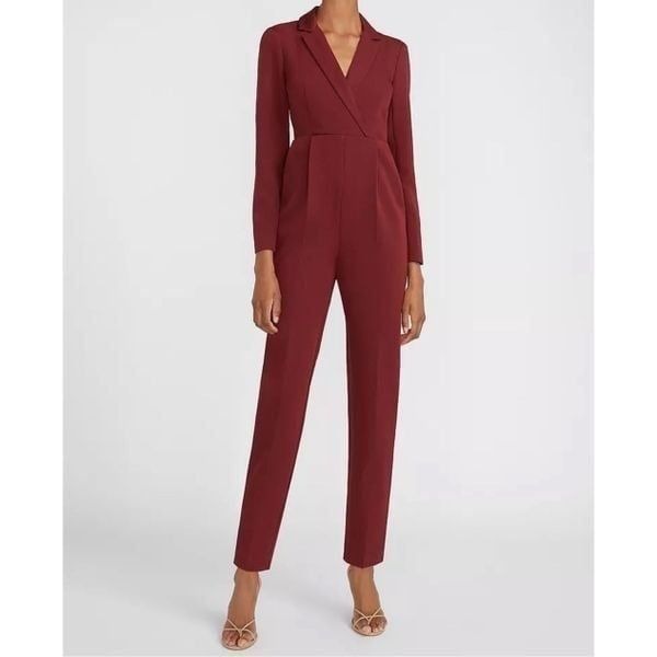 Express long sleeve wine/ burgundy blazer jumpsuit sz 10