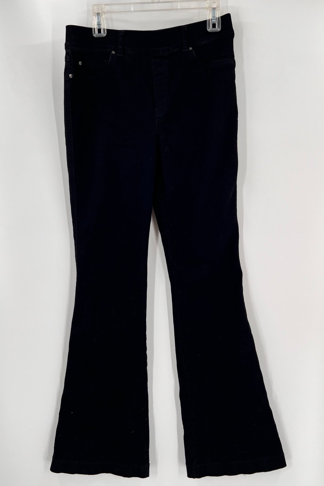 Perfect SPANX FLARE Denim pull-on Jeans #20326R-Clean Black-Size Large