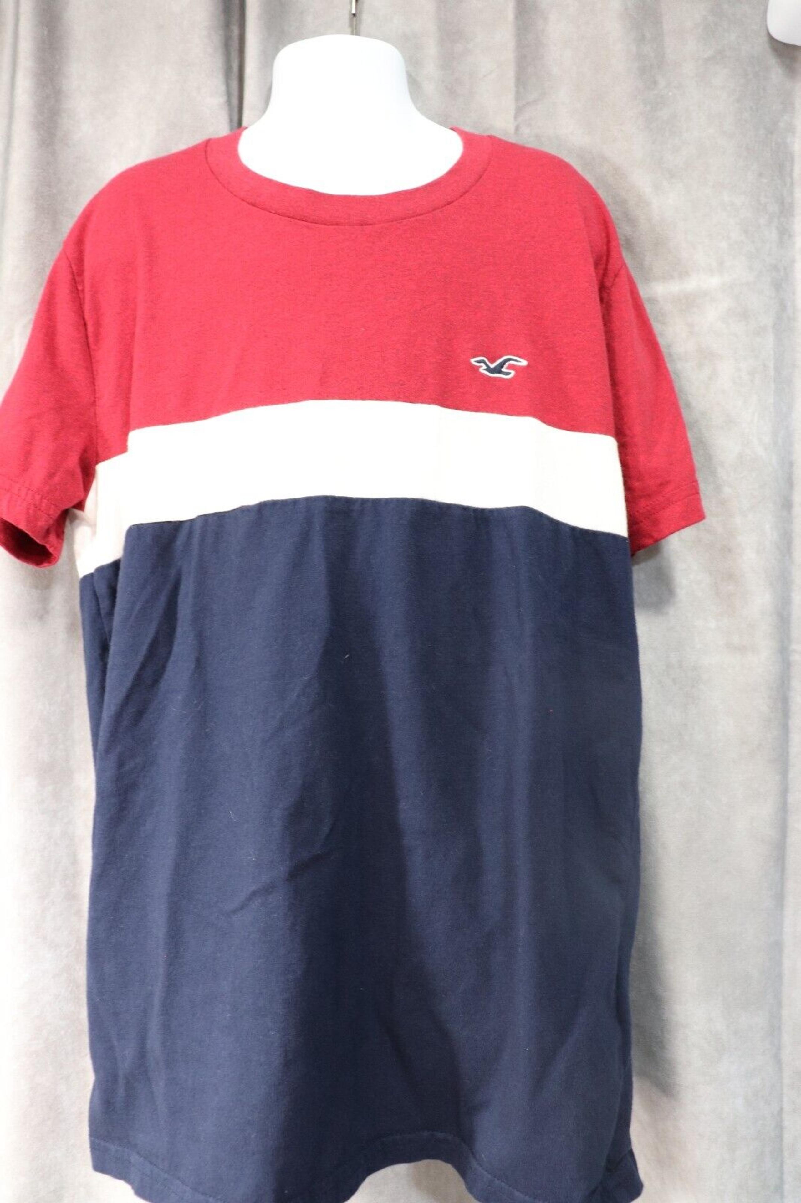 Hollister Boy's Red White Blue Stripe Short Sleeve T-Shirt Size XXS