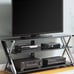 TV Stand with Tempered Glass Shelves