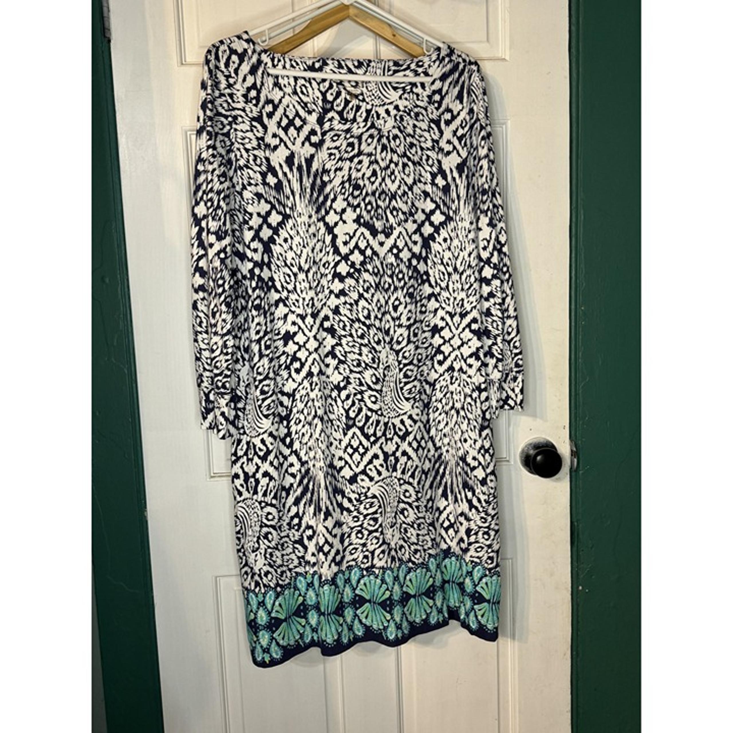 Lilly Pulitzer Women's 100% Pima Cotton Dress With Bold Print Size L