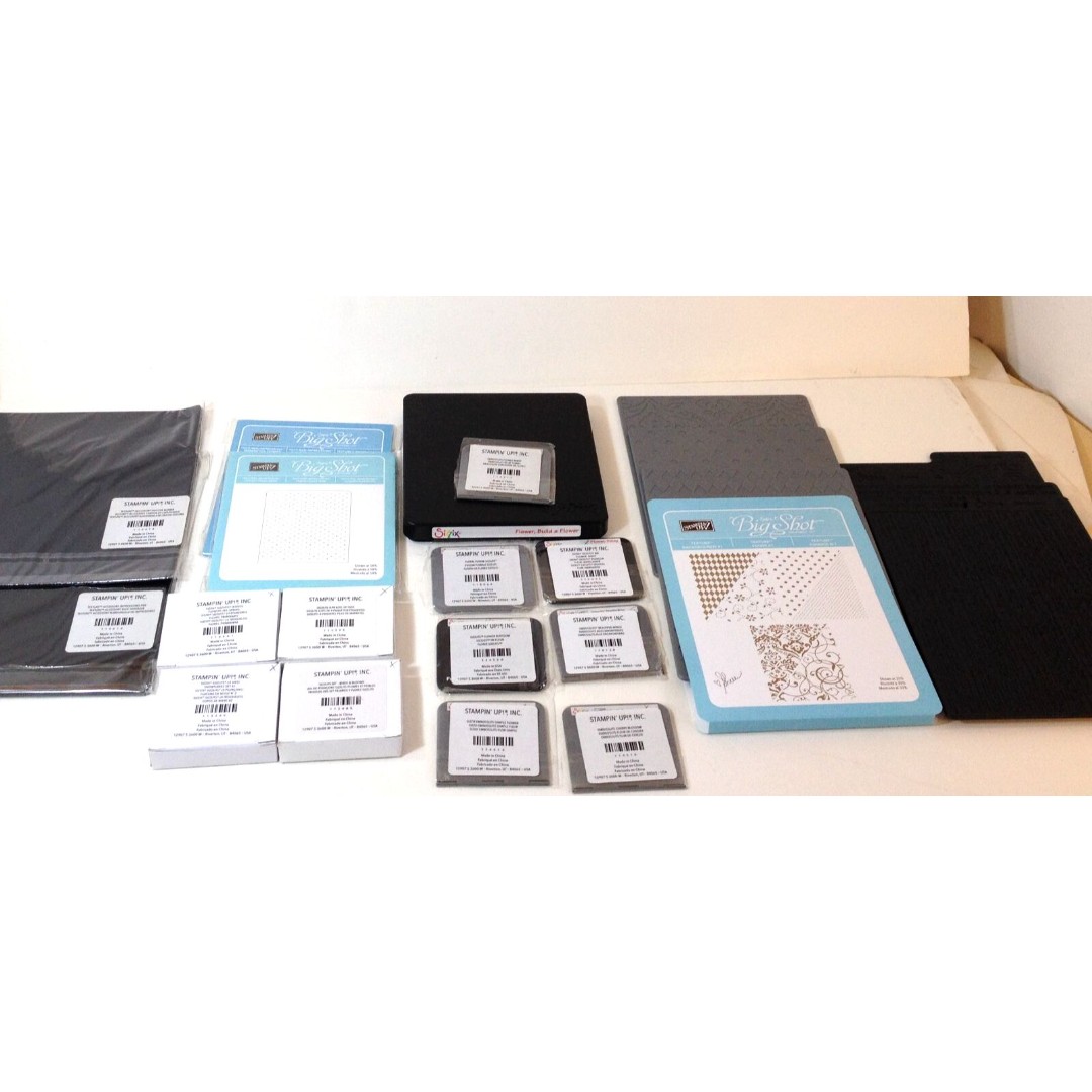 Lot Of Sizzix Stampin Up! Big Shot Bigz And Sizzlets With Case as Pictured