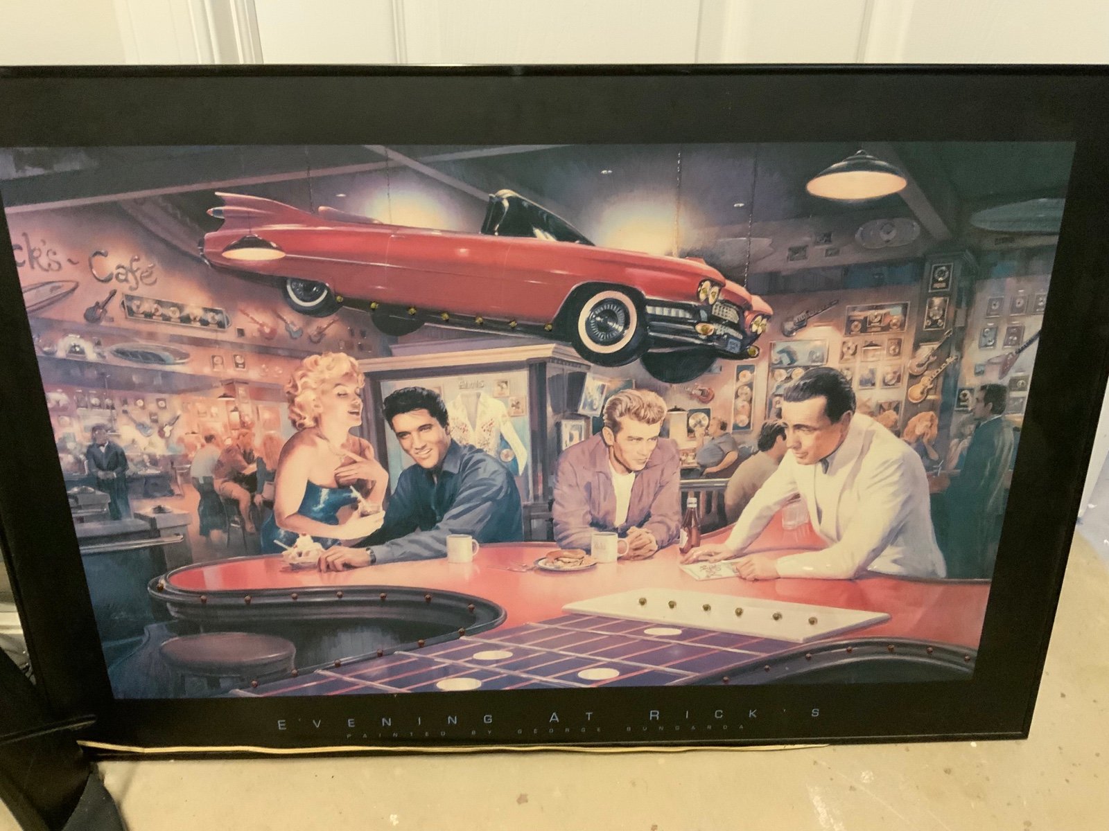 Marilyn Monroe Elvis Presley James Dean Humphrey Bogart Evening at Ricks Diner