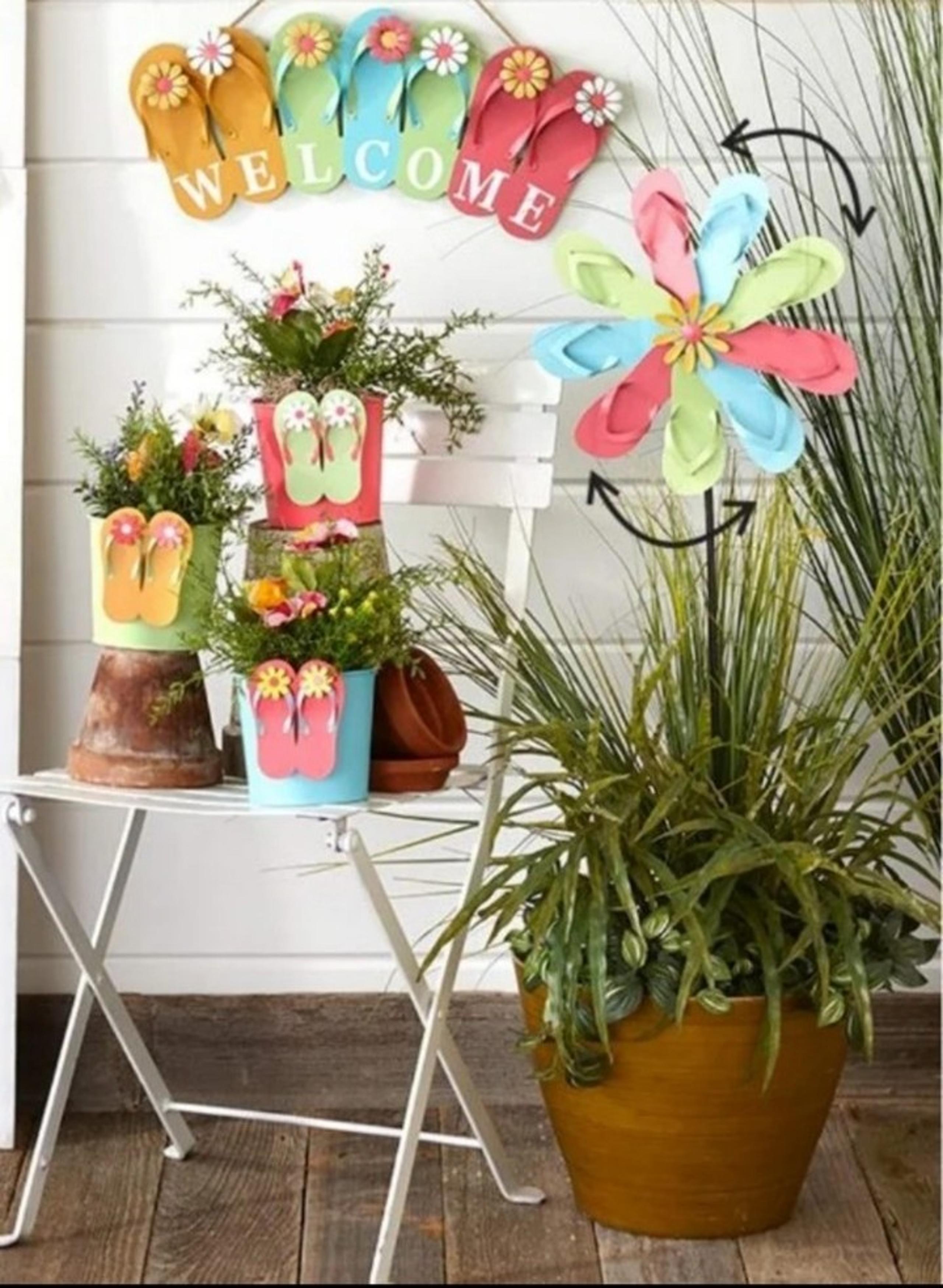 FLIP FLOPS GARDEN PLANTERS - BEACH & COASTAL DECOR SET OF 3! BNWT SO